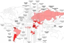 Mapa krajów z 2 cyfrową inflacją