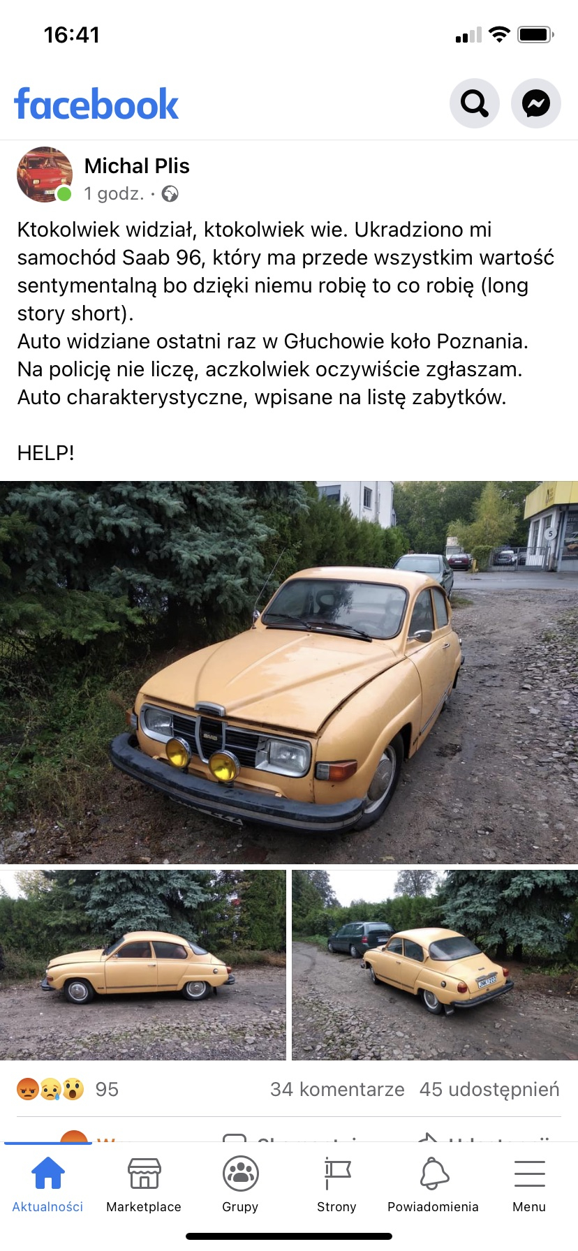 Mireczki! Potrzebna Wasza Pomoc. Ukradli Zabytkowe Auto! - Wykop.pl