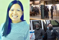 NY USA - 40-latka zabita przez metro - zepchnięta przez czarnoskórego bezdomnego