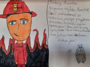 Wzruszający list 8-latki do strażaka. "Jest pan moim bohaterem".