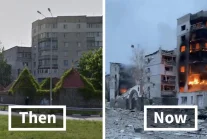 "Przed i po": 20 zdjęć pokazujących zniszczenia podczas wojny na Ukrainie