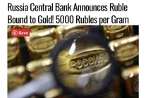 Rosja wiąże Rubla ze złotem [eng]