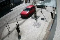 Atak psa na przechodniów zarejestrowany na kamerze