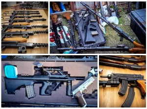CBŚP przejęło prawdziwy arsenał broni uderzając w grupę handlarzy (GALERIA+FILM)