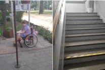 Poradnia dla niepełnosprawnych wita dzieci... schodami