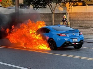 Toyota GR86 stanęła w płomieniach - 12 godzin po odebraniu z serwisu