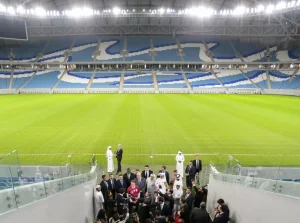Tak wygląda gigantyczna klimatyzacja stadionu w Katarze.