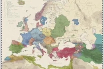 Mapa Europy w 1000 roku.