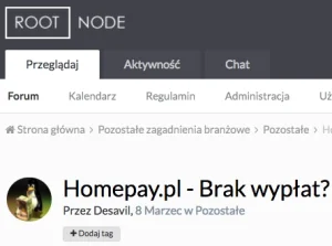[afera] Homepay.pl przestał wypłacać kasę, coraz więcej poszkodowanych